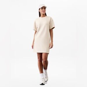 NWT Athleta Seasoft Rib Tee Dress XS Petite Bone